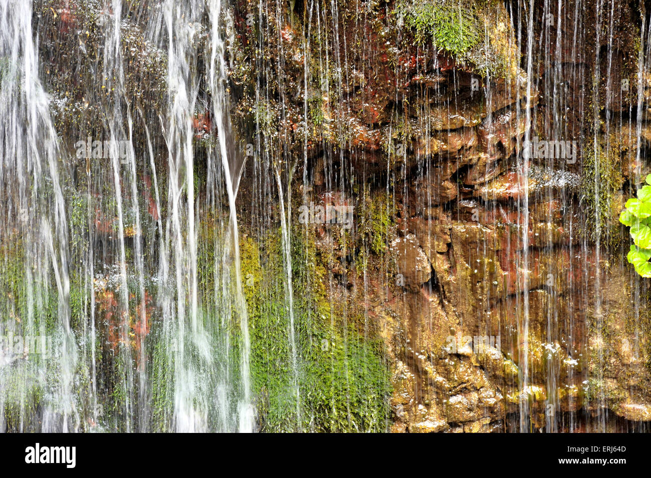 Twins of water, Waterfall in the Gorges du Cians; French Alps, France Stock Photo