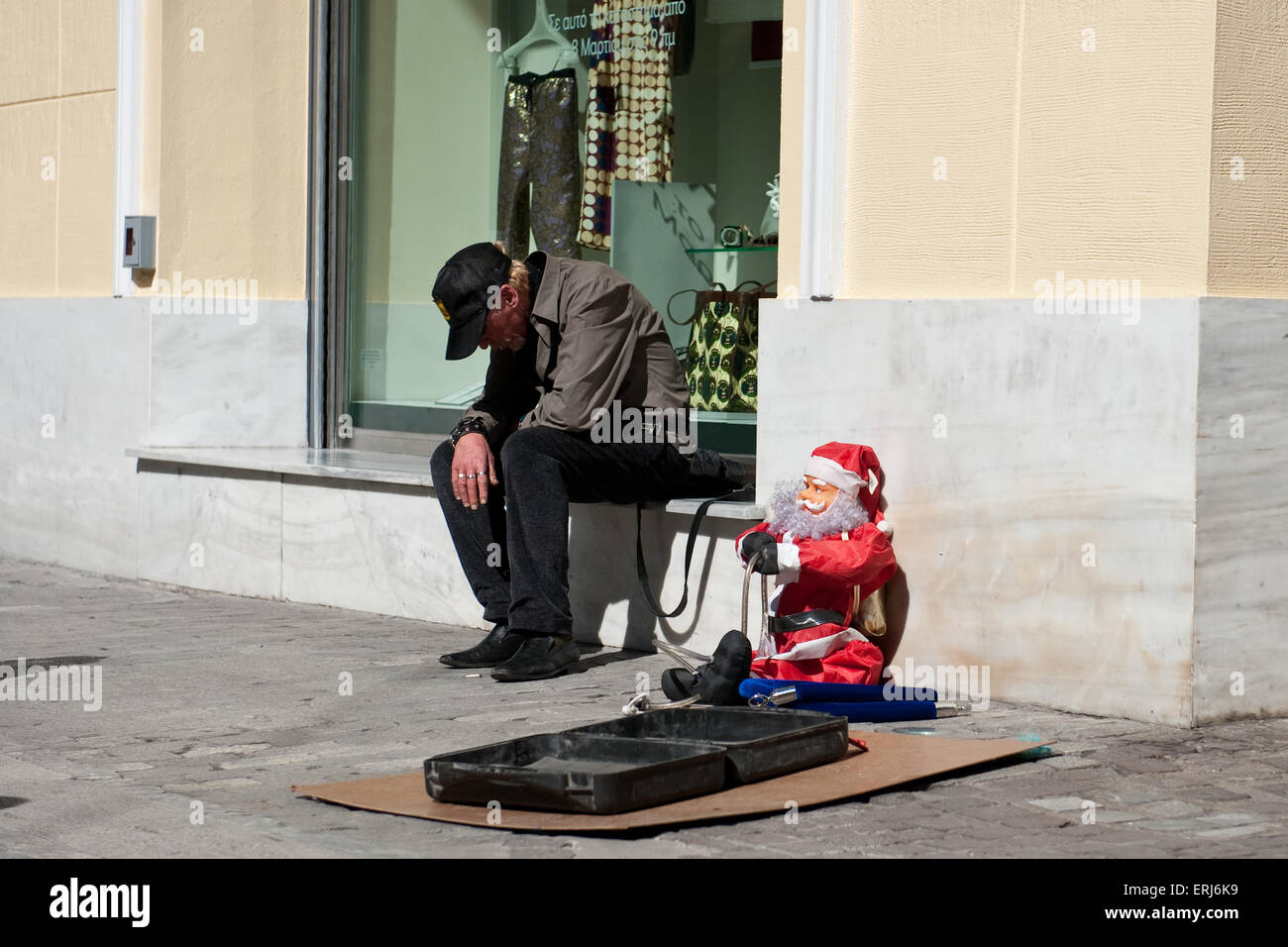 Homeless Athens Greece Stock Photo - Alamy