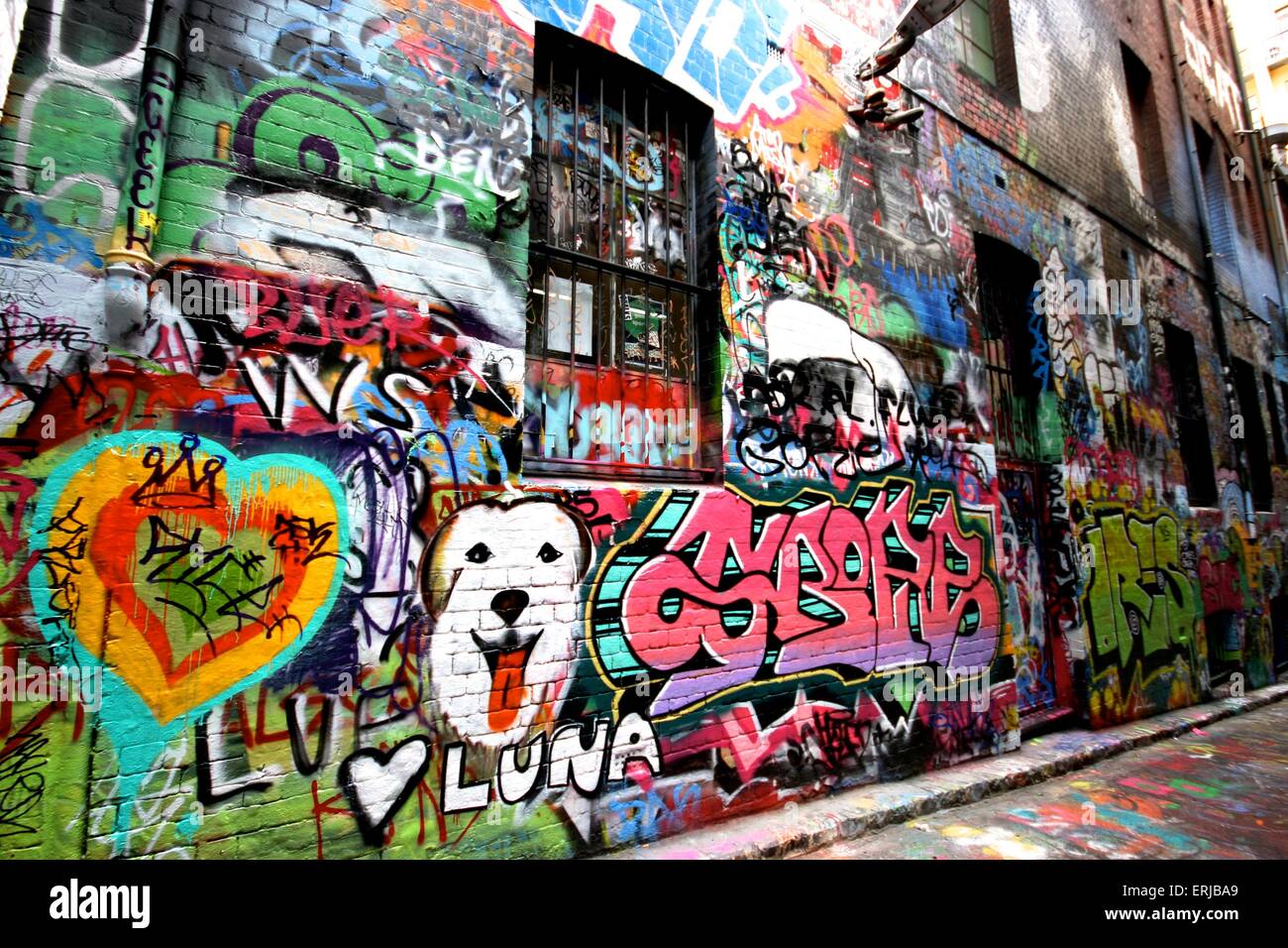 Graffiti lanes, Melbourne Australia Stock Photo - Alamy