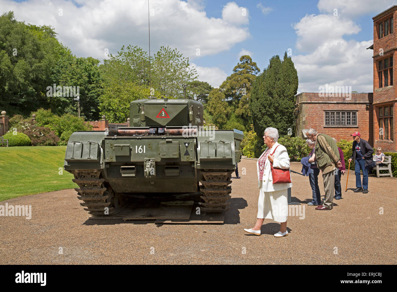 Westerham,3rd June 2015,Visitors read about the World War two tank at