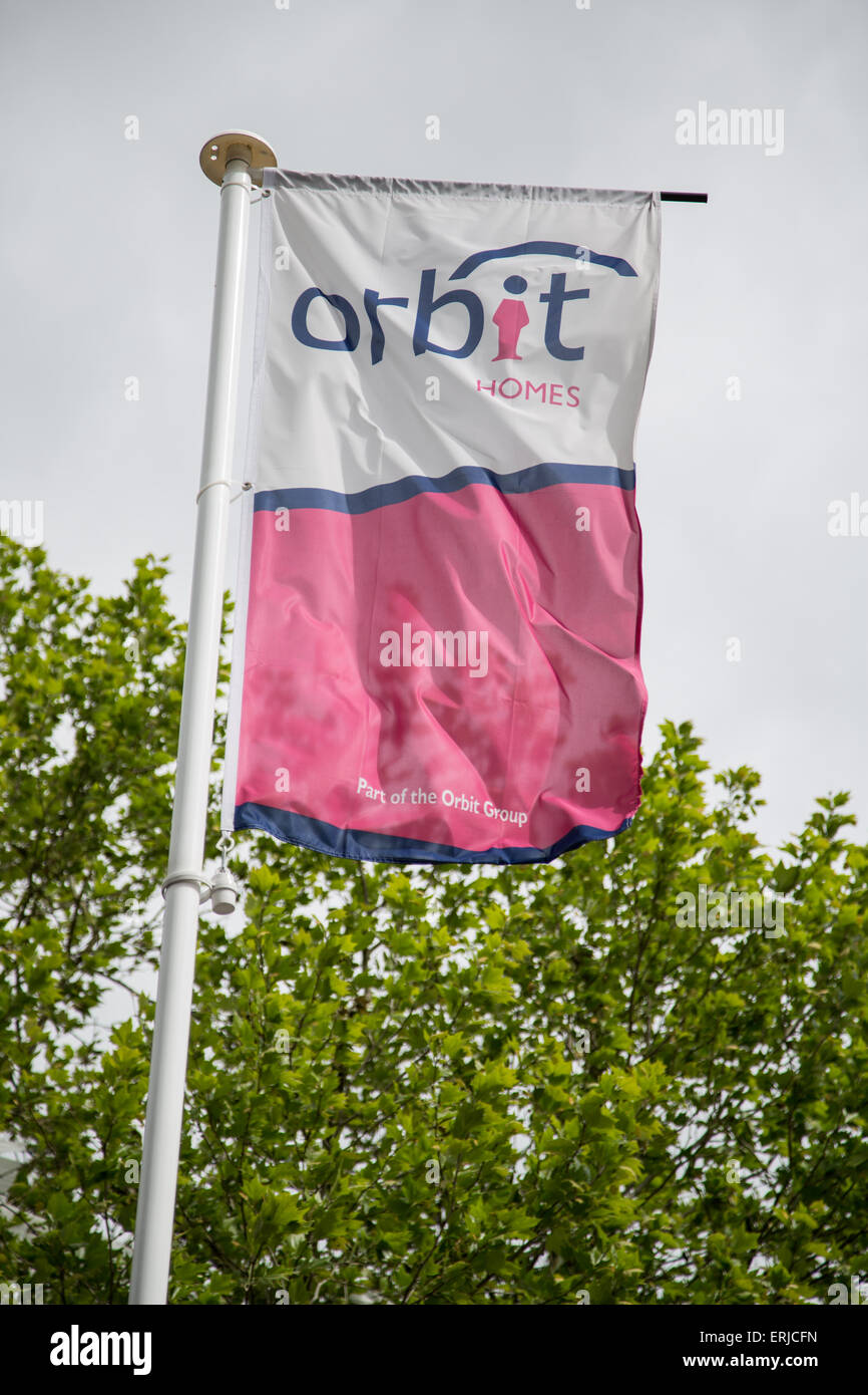 Orbit housing association flag Stock Photo Alamy