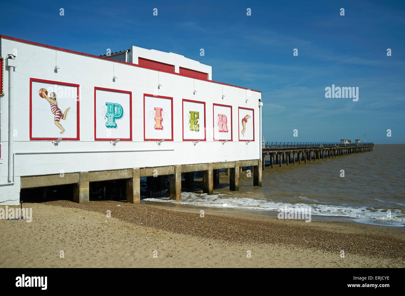 Felixstowe pier, Suffolk, UK. Stock Photo