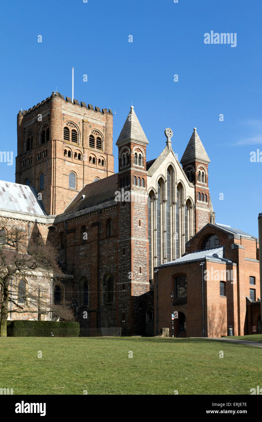 St Alban's Cathedral, Church and Abbey Stock Photo
