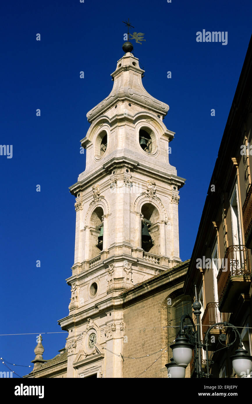 Italy, Puglia, Foggia, cathedral bell tower Stock Photo