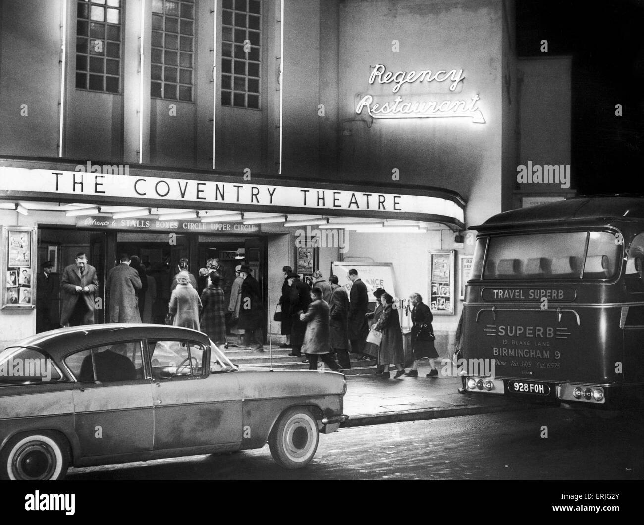 The Coventry Theatre Hales Street, Coventry 28th January 1963 Stock Photo