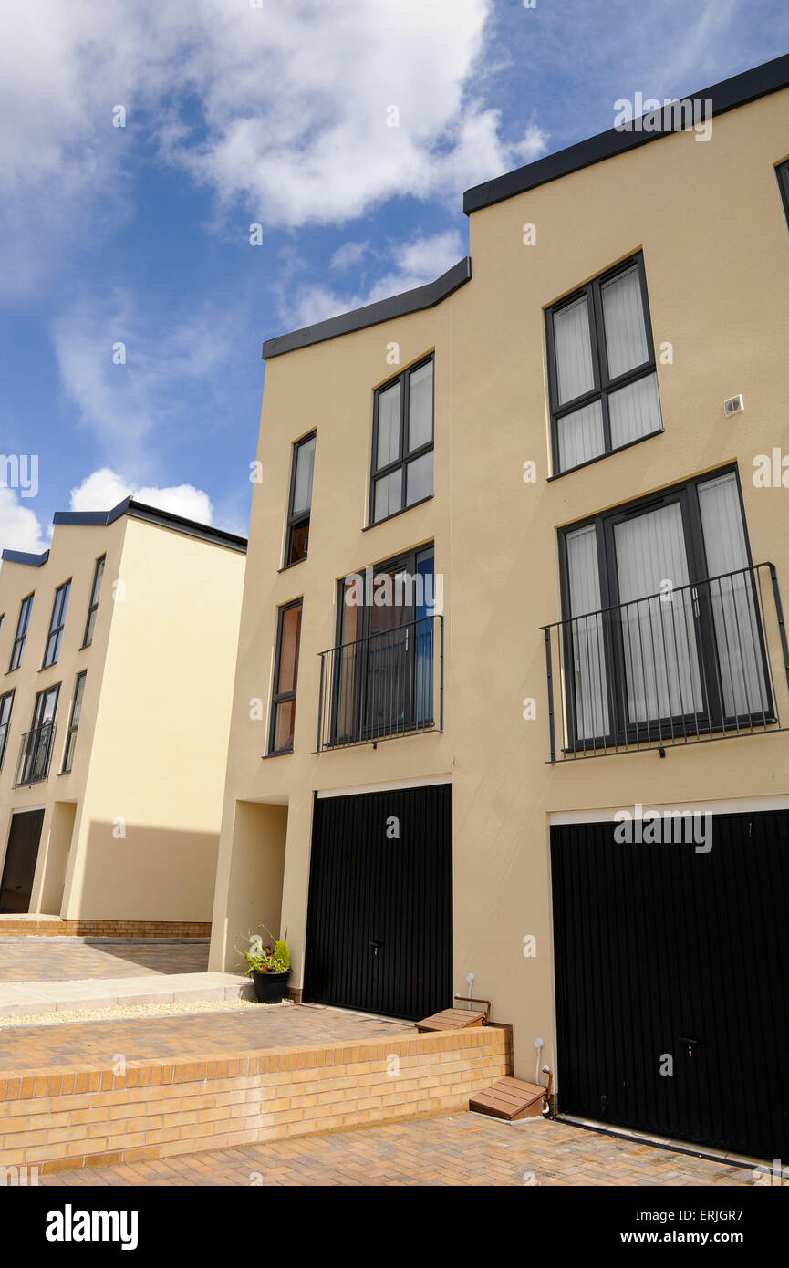 Low cost duplex new build homes, West midlands, UK Stock Photo Alamy