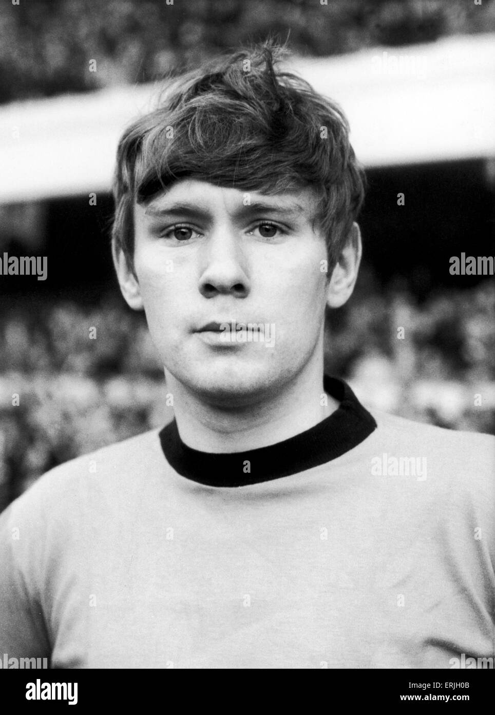 David Wagstaffe is an English former footballer who played the majority of his career for Wolverhampton Wanderers as a left winger. He was known as 'Waggy' to fans and fellow players.David was the first player to receive a red card in English football and be dismissed from the field of play on the day the cards were introduced. Circa January 1965. Stock Photo