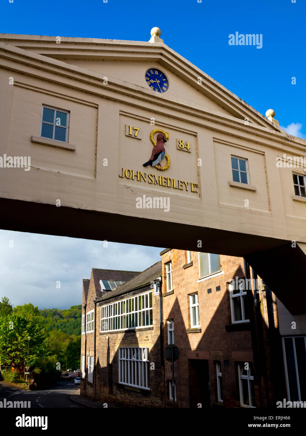 John Smedley Ltd designer knitwear factory at Lea Mills in Lea Bridge near Matlock Derbyshire England UK originally built 1784 Stock Photo