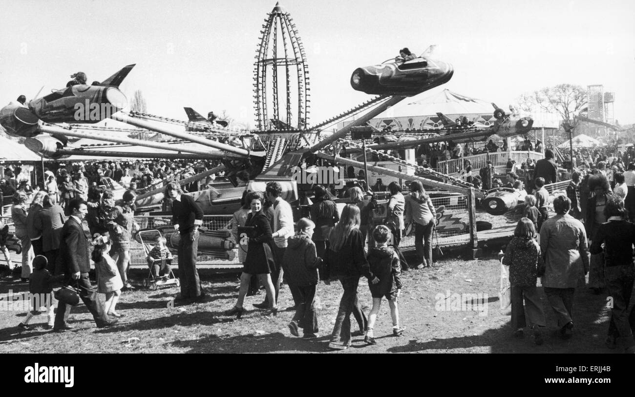 The Crock Fair at  Hearsall Common 16th May 1974 Stock Photo