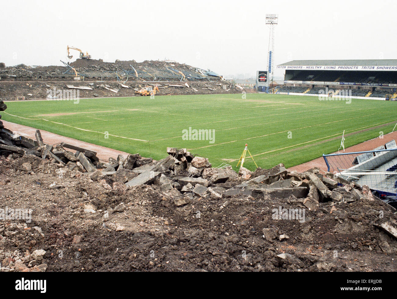 Revedelopment work under way at St Andrews stadium, home ground of Birmingham City football club