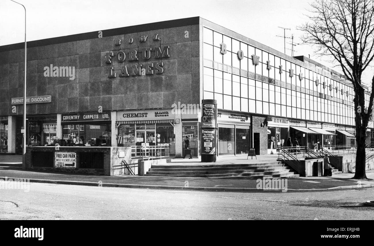 The Forum Lanes shopping centre. 13 April 1979 Stock Photo