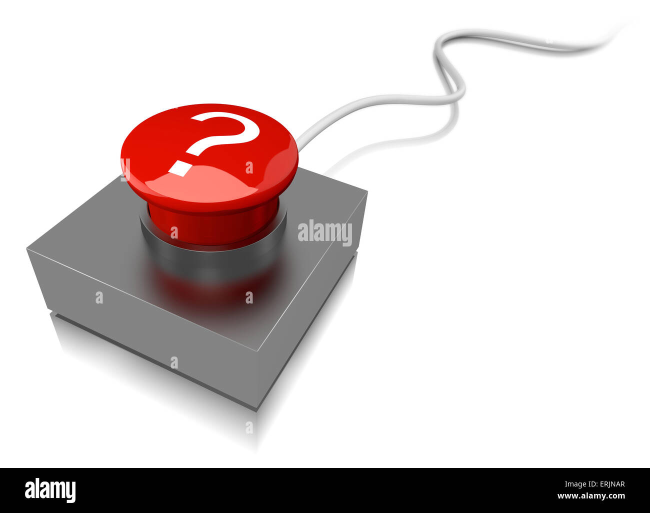 Red Buzzer on cable Stock Photo Alamy