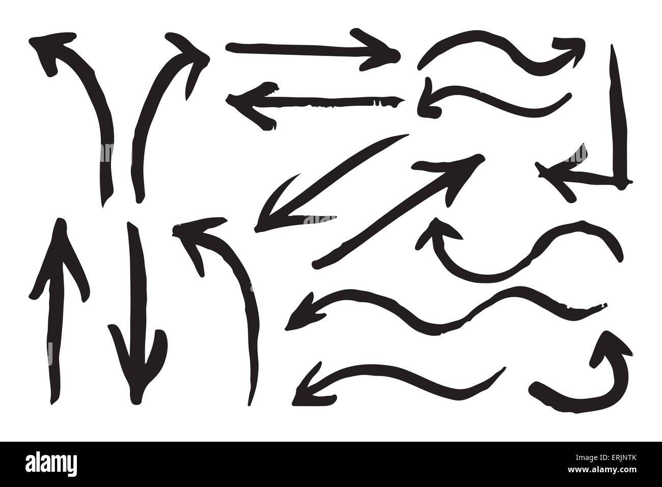 Vector illustration of the arrows set Stock Photo - Alamy