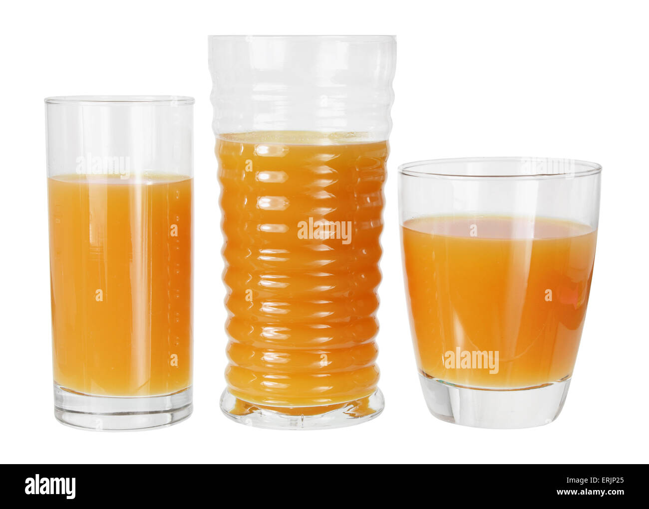 Glasses of Orange Juice Stock Photo Alamy