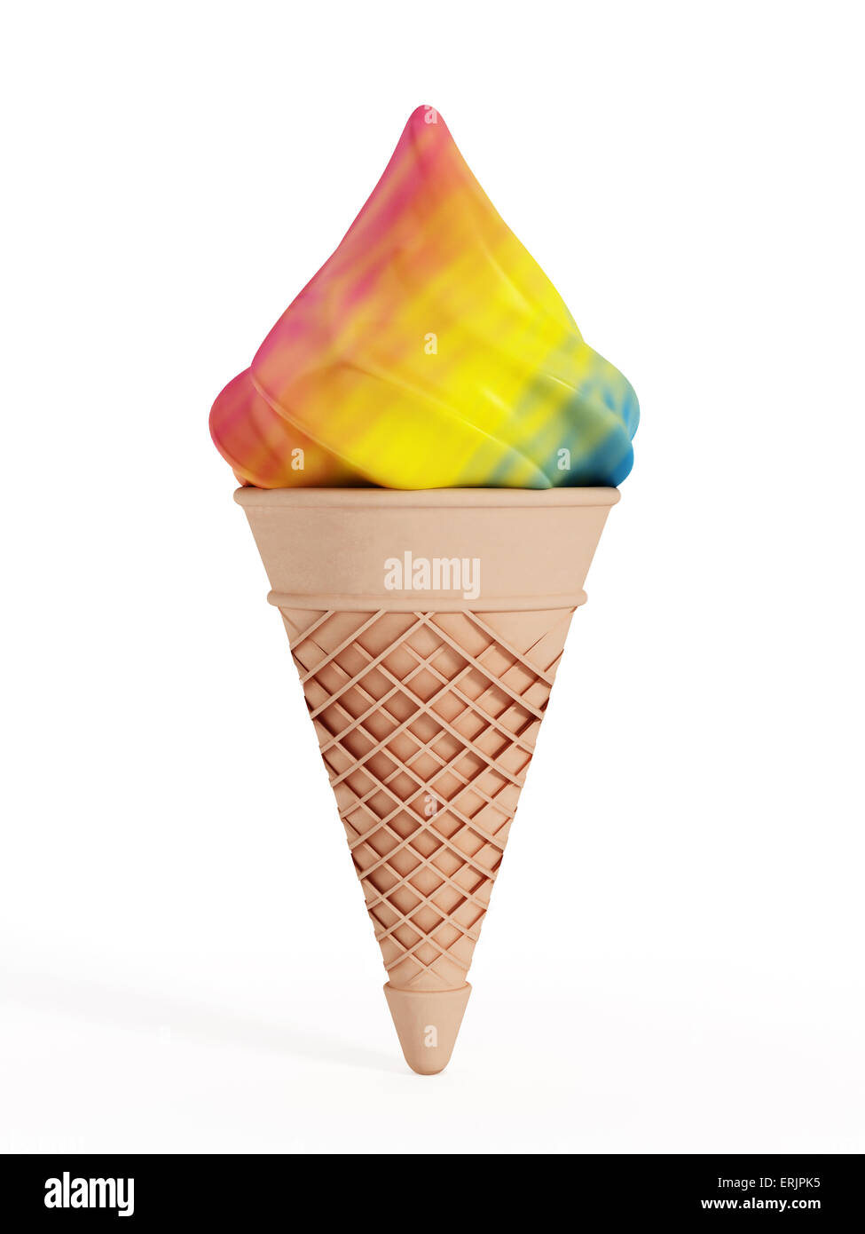 Ice cream isolated on white background. Stock Photo