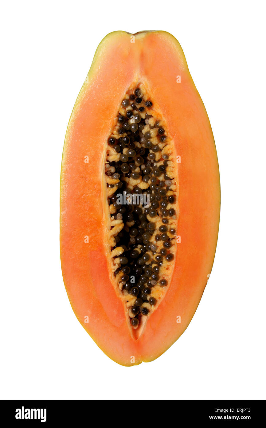 Half of Papaya Stock Photo Alamy