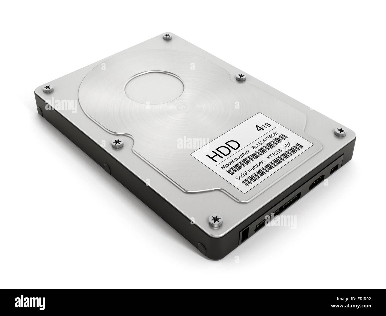 Computer hard disk drive isolated on white background. Stock Photo
