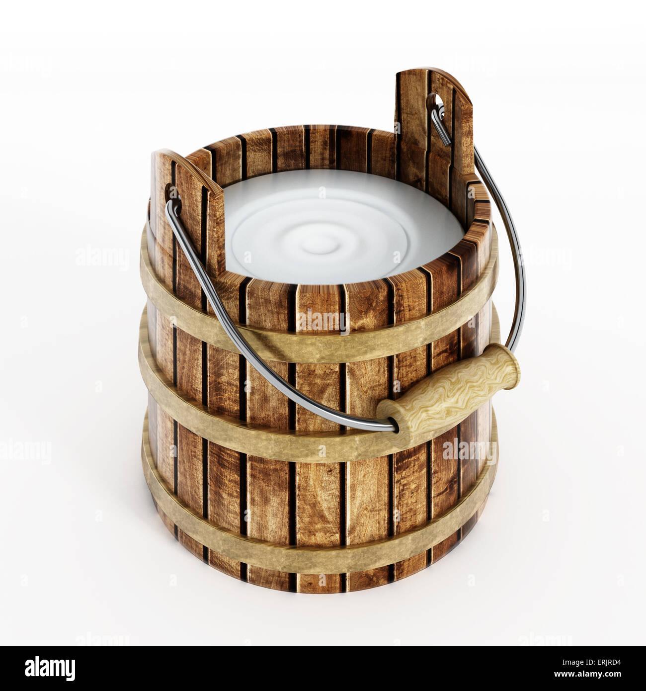 Fresh milk bucket isolated on white background Stock Photo Alamy