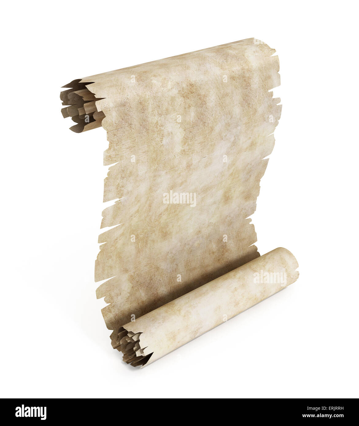 Blank Scroll Isolated on White Background Stock Photo - Alamy