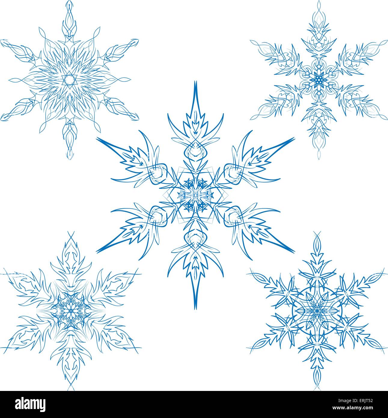 vector set of snowflakes on a white background Stock Vector Image & Art ...