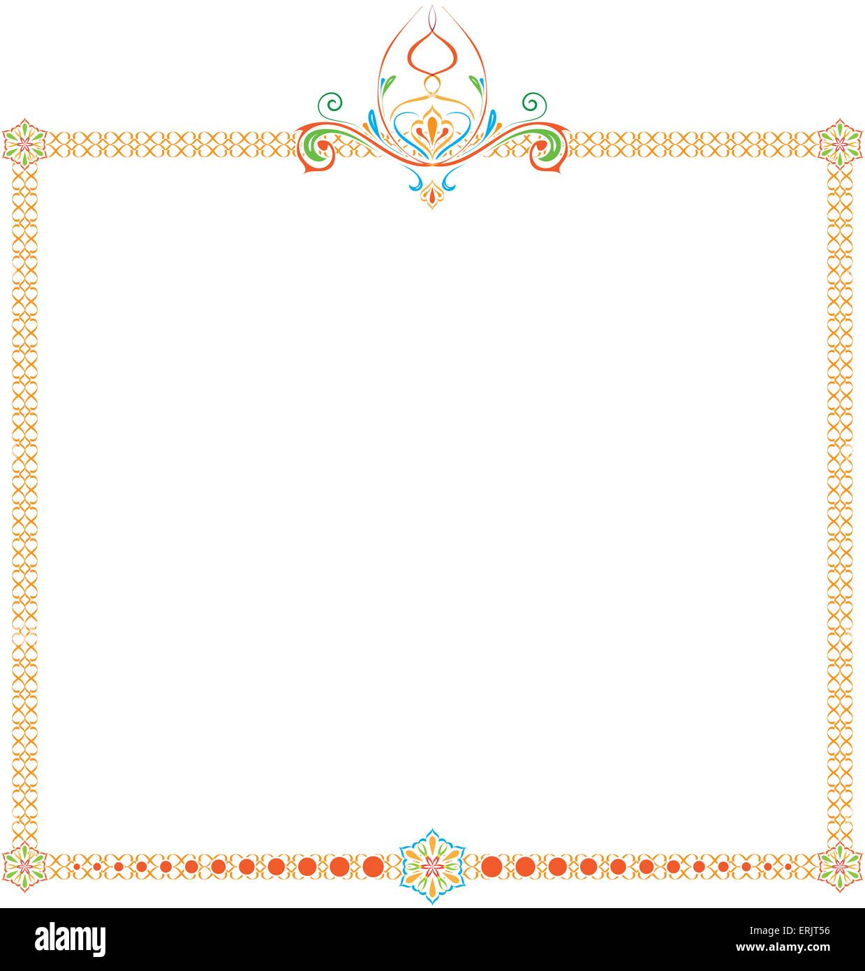 Patterned Colored Frame colored patterned frame with an ornament on a white background Stock ...