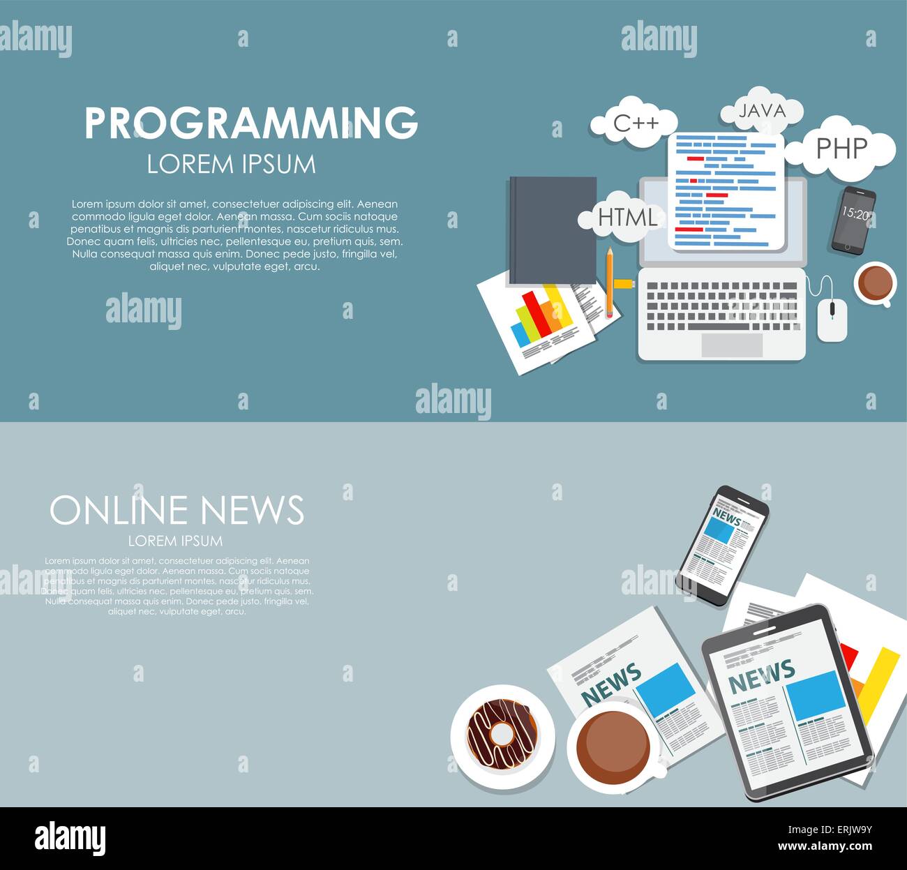 Modern Flat Design Banner for your Business Vector Illustration Stock ...