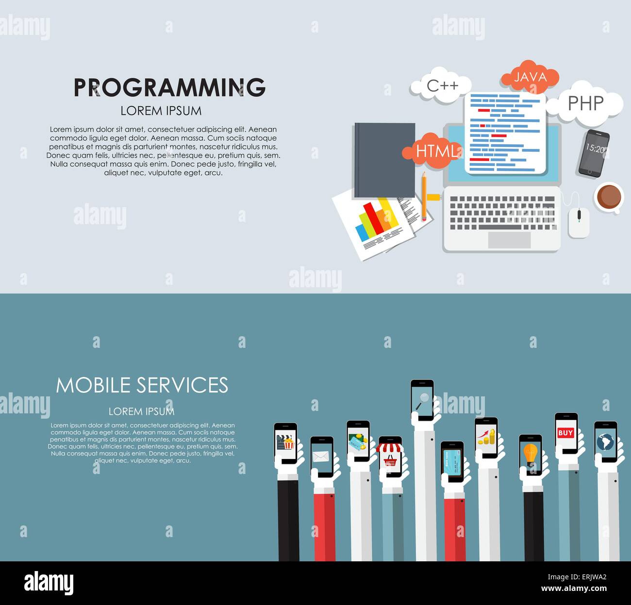 Modern Flat Design Banner for your Business Vector Illustration Stock ...
