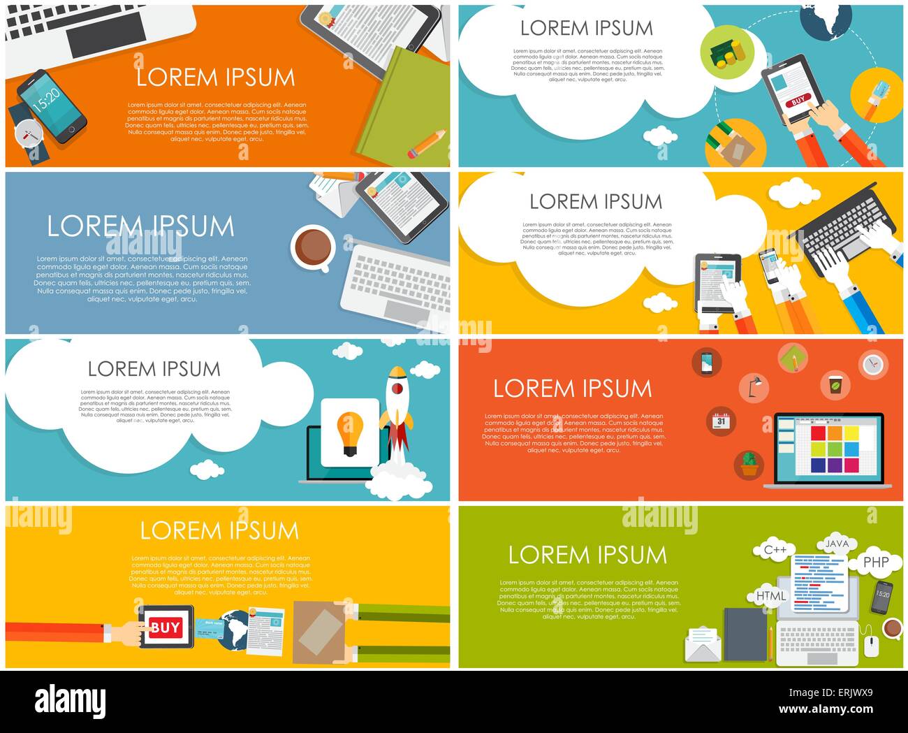 Modern Flat Design Banner for your Business Vector Illustration Stock ...