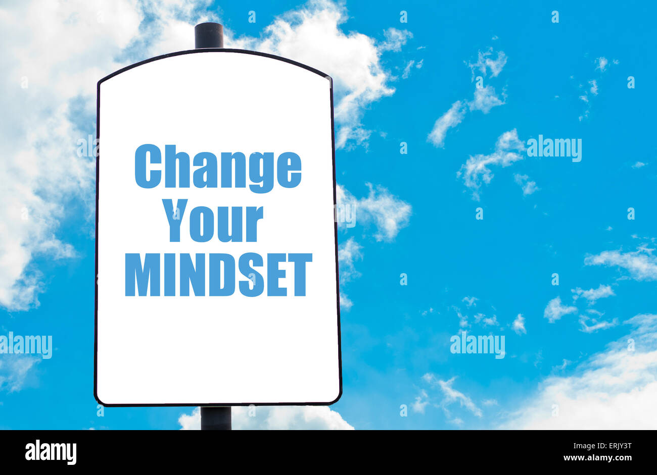 Mindset Change Signs Text change ahead written hi-res stock photography and images - Alamy