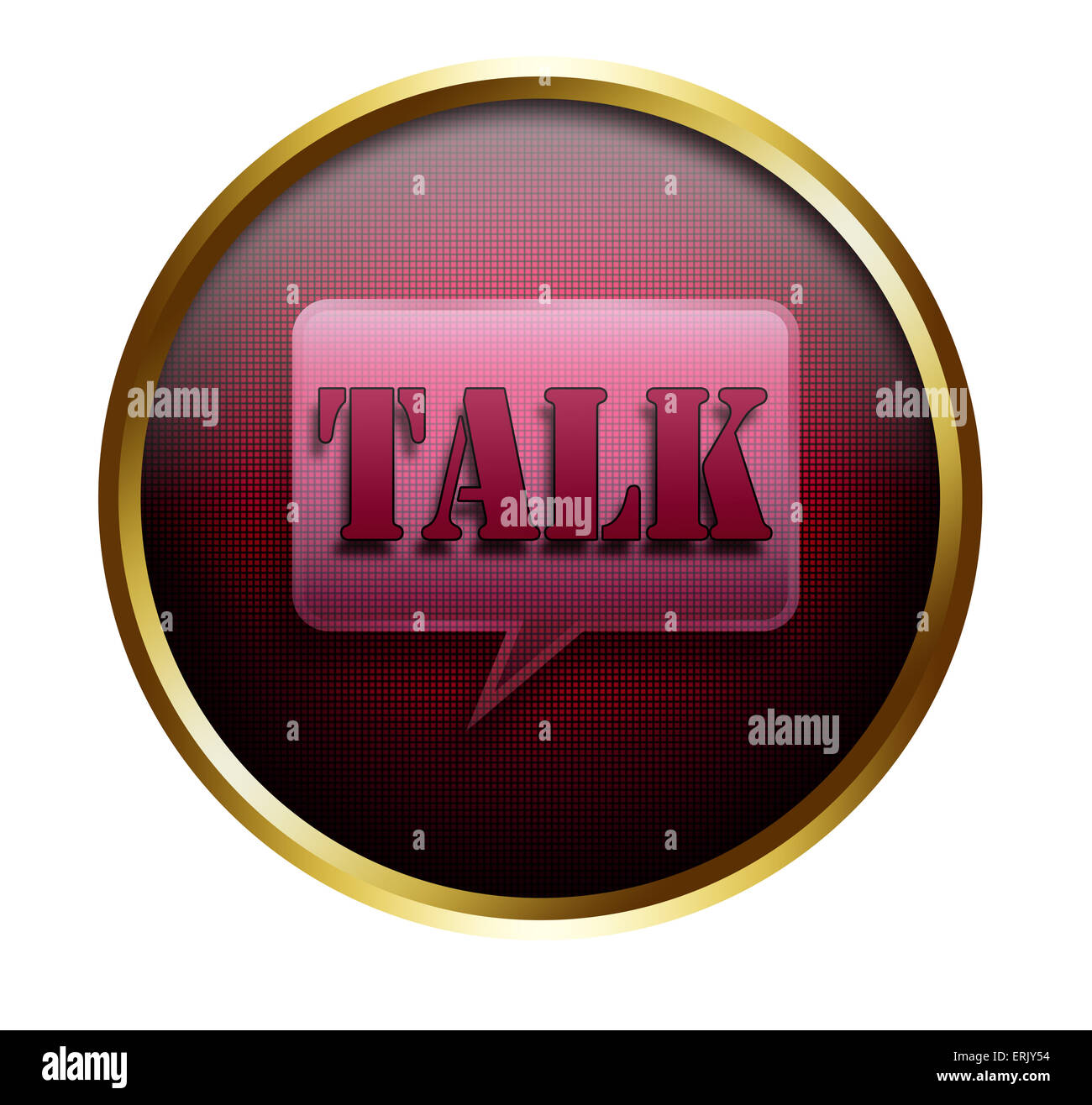 Talk concept speech button Stock Photo - Alamy