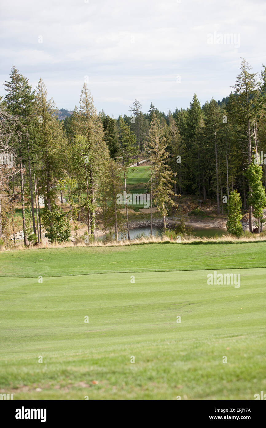 A golf course in British Columbia. Stock Photo