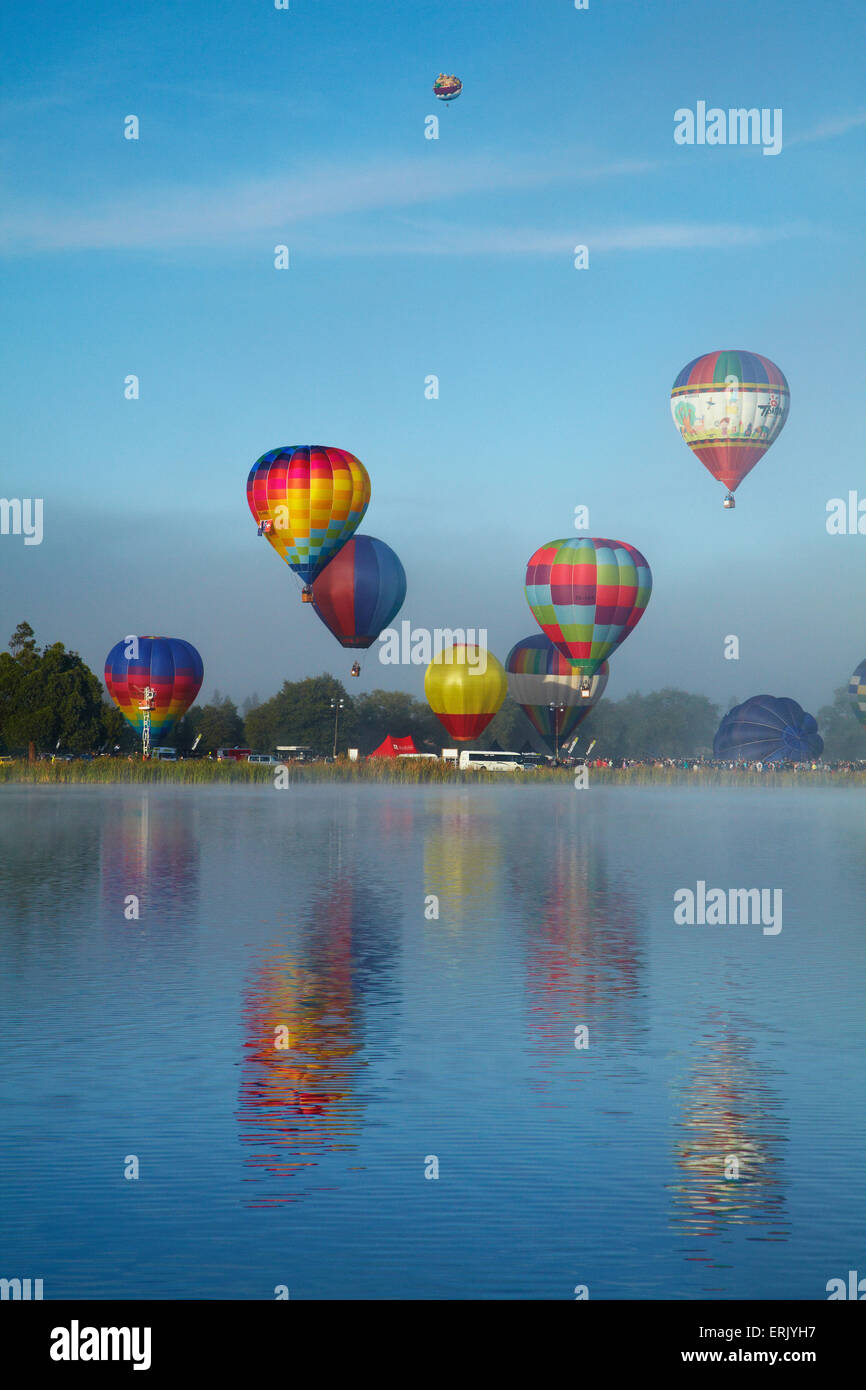Hot air balloons, Balloons over Waikato Festival, Lake Rotoroa