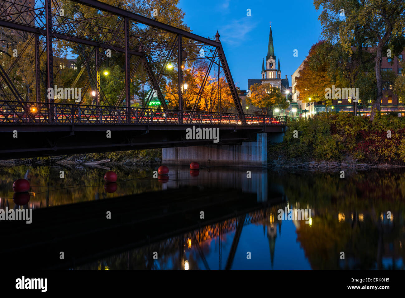 Merriam Street Bridge and Our Lady of Lourdes Catholic Church in