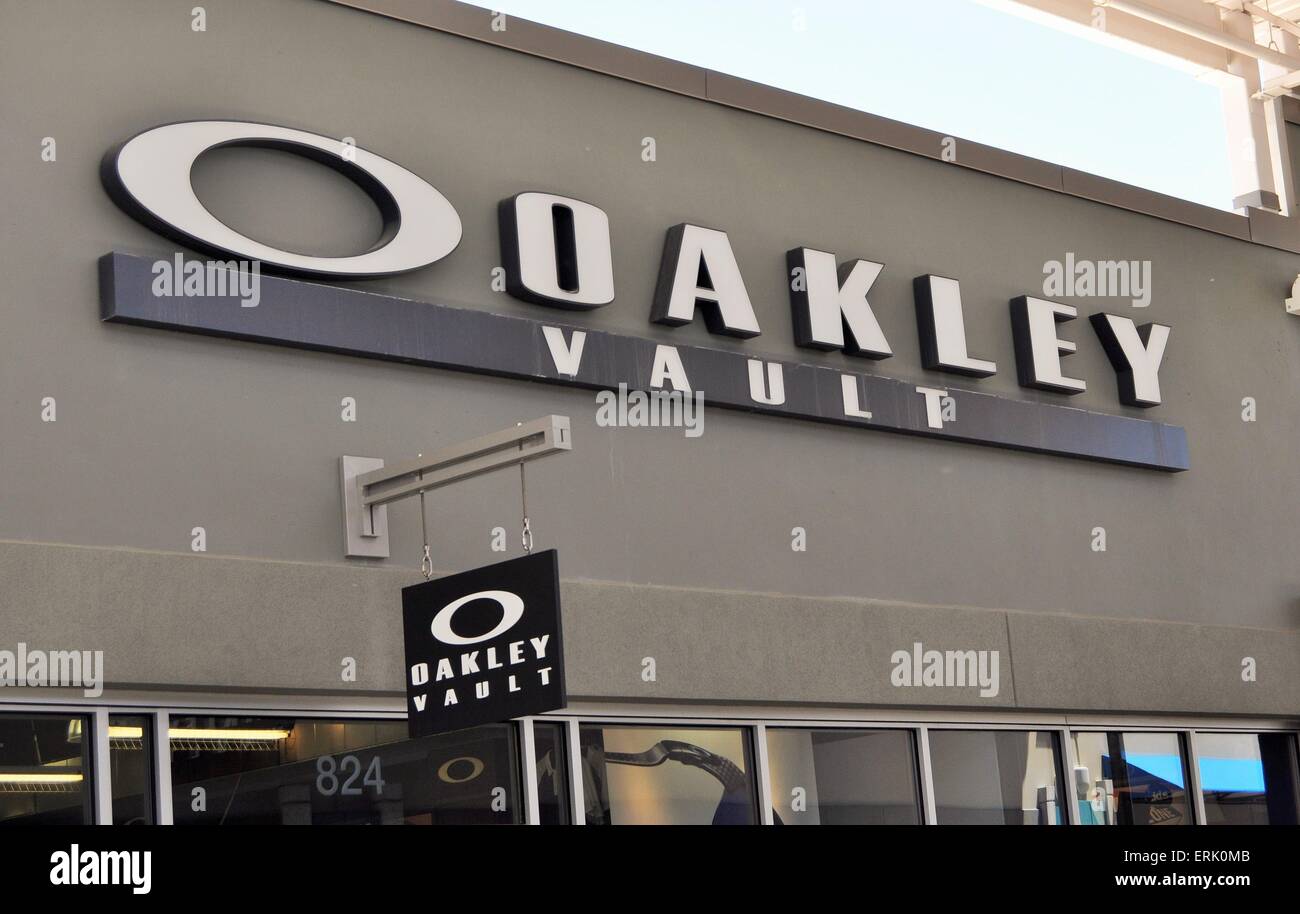 Oakley vault store front sign Stock Photo - Alamy