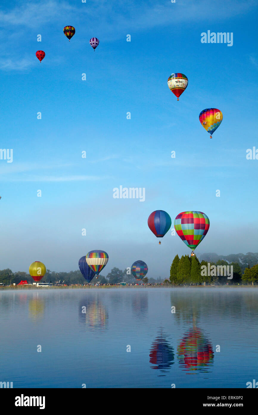 Hot air balloons, Balloons over Waikato Festival, Lake Rotoroa