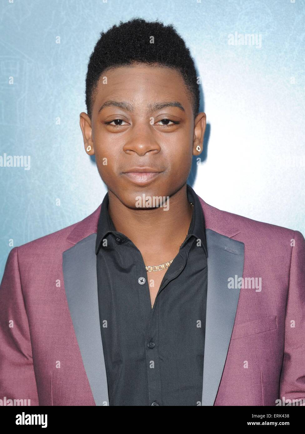 Los Angeles, CA, USA. 3rd June, 2015. RJ Cyler at arrivals for ME AND EARL AND THE DYING GIRL Premiere, Harmony Gold Theater, Los Angeles, CA June 3, 2015. Credit:  Dee Cercone/Everett Collection/Alamy Live News Stock Photo