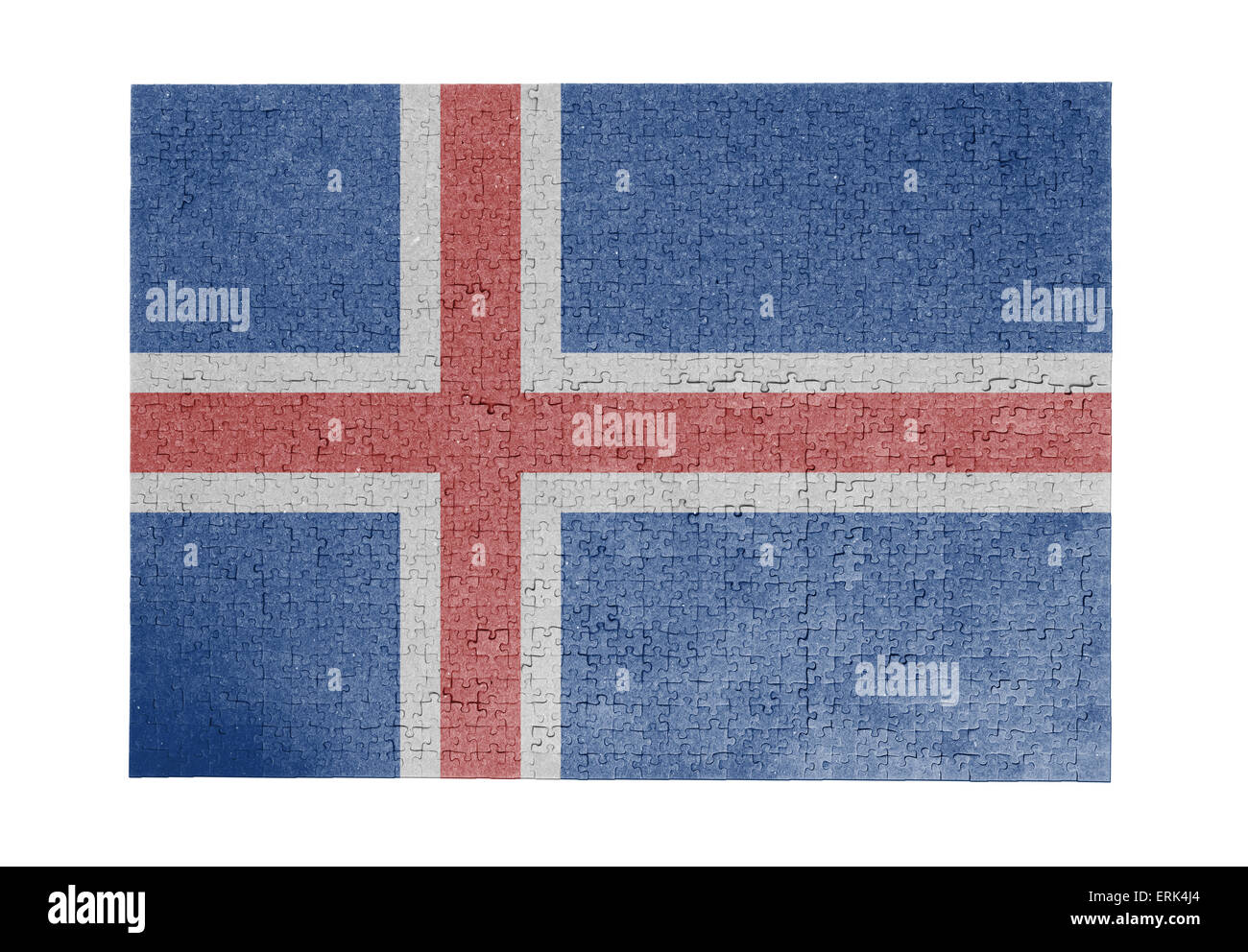 Large jigsaw puzzle of 1000 pieces - flag - Iceland Stock Photo - Alamy