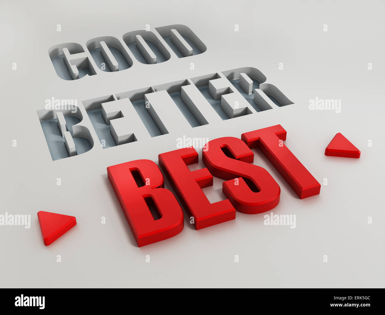 Good, better and best words with highlighted red best Stock Photo - Alamy