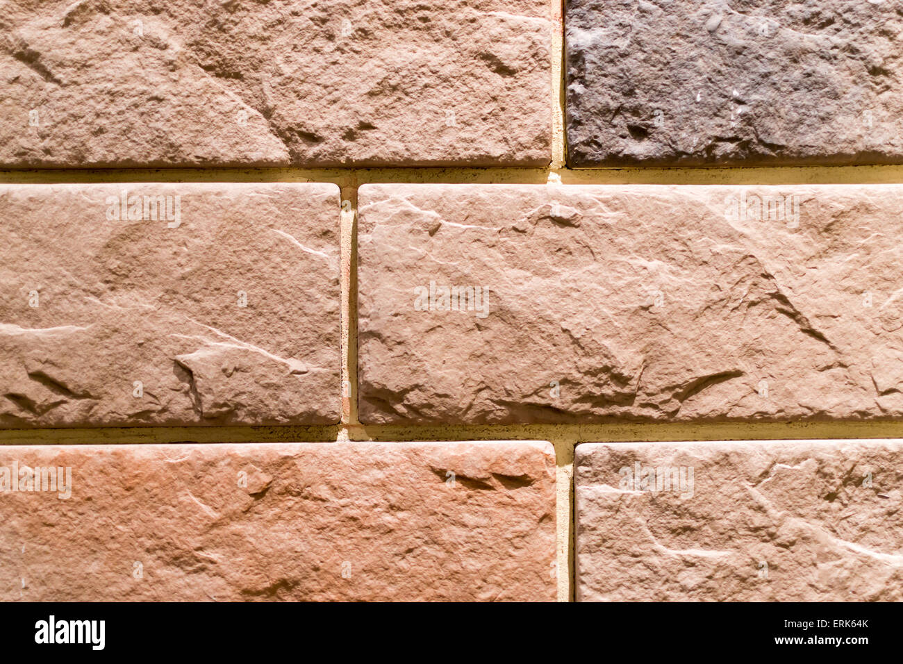 Artificial brick effect wall covering for home decoration Stock Photo