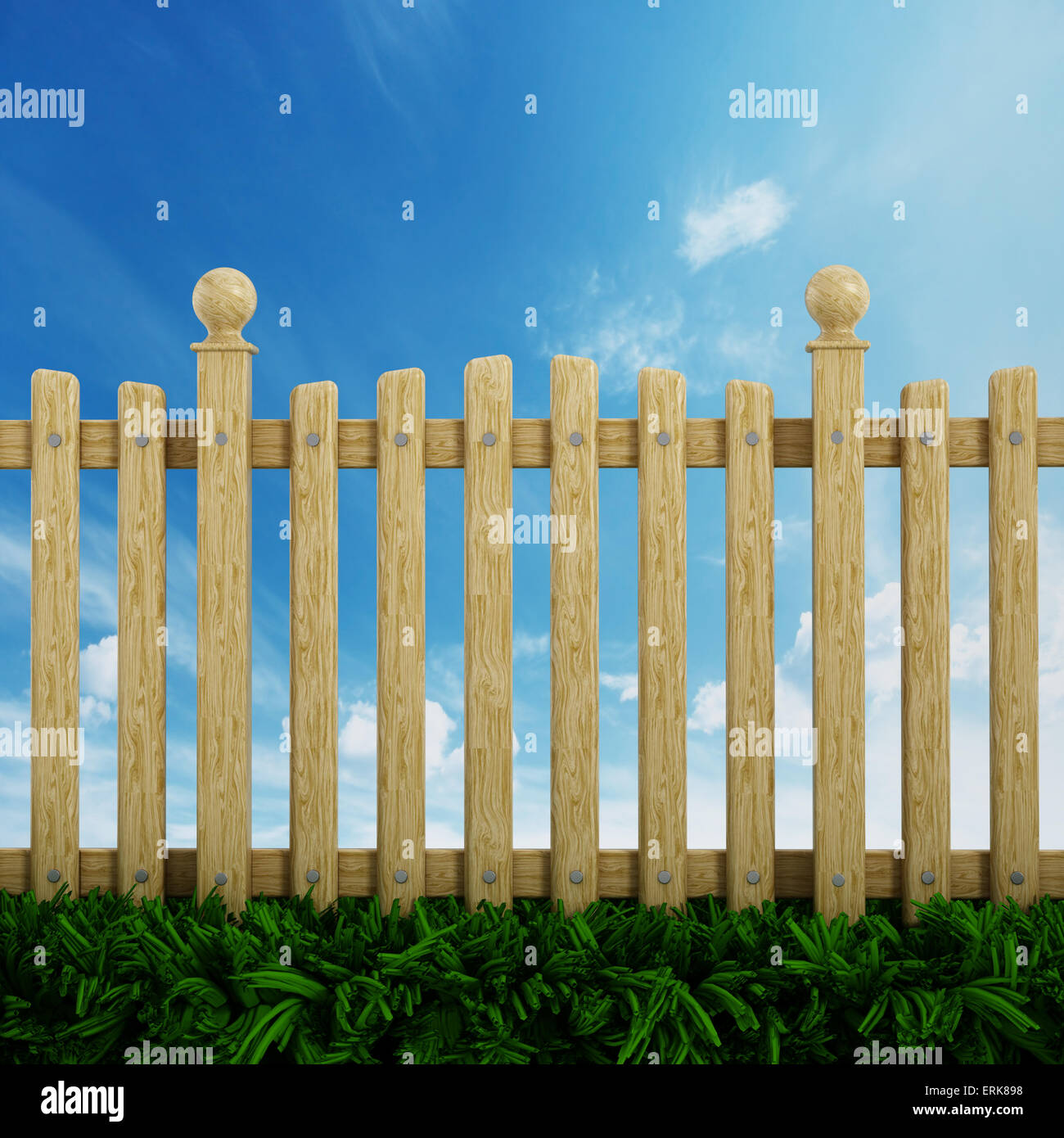 3d garden fence hi-res stock photography and images - Alamy