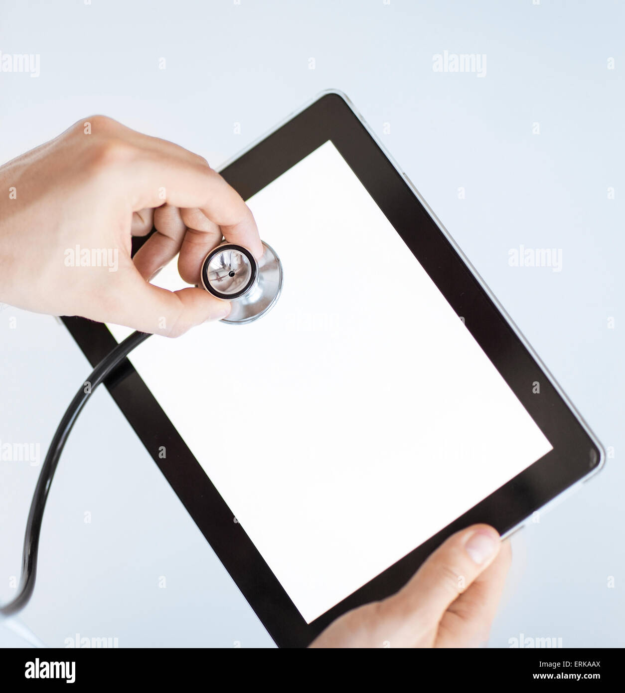 doctor with stethoscope and tablet pc Stock Photo - Alamy