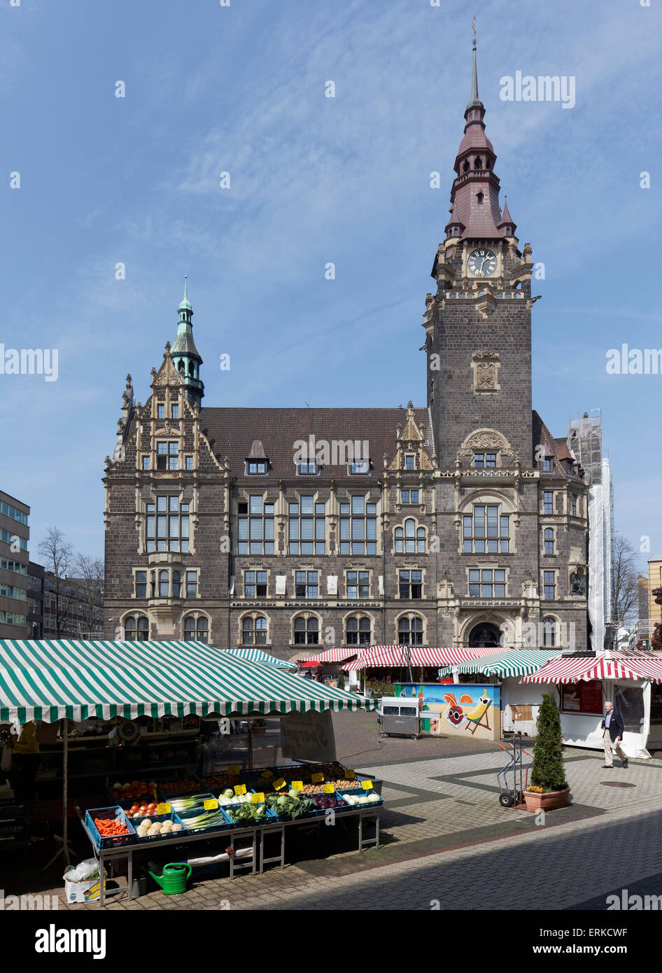 Old Town Hall of Elberfeld, neo-Renaissance style, Wuppertal-Elberfeld, Bergisches Land, North Rhine-Westphalia, Germany Stock Photo