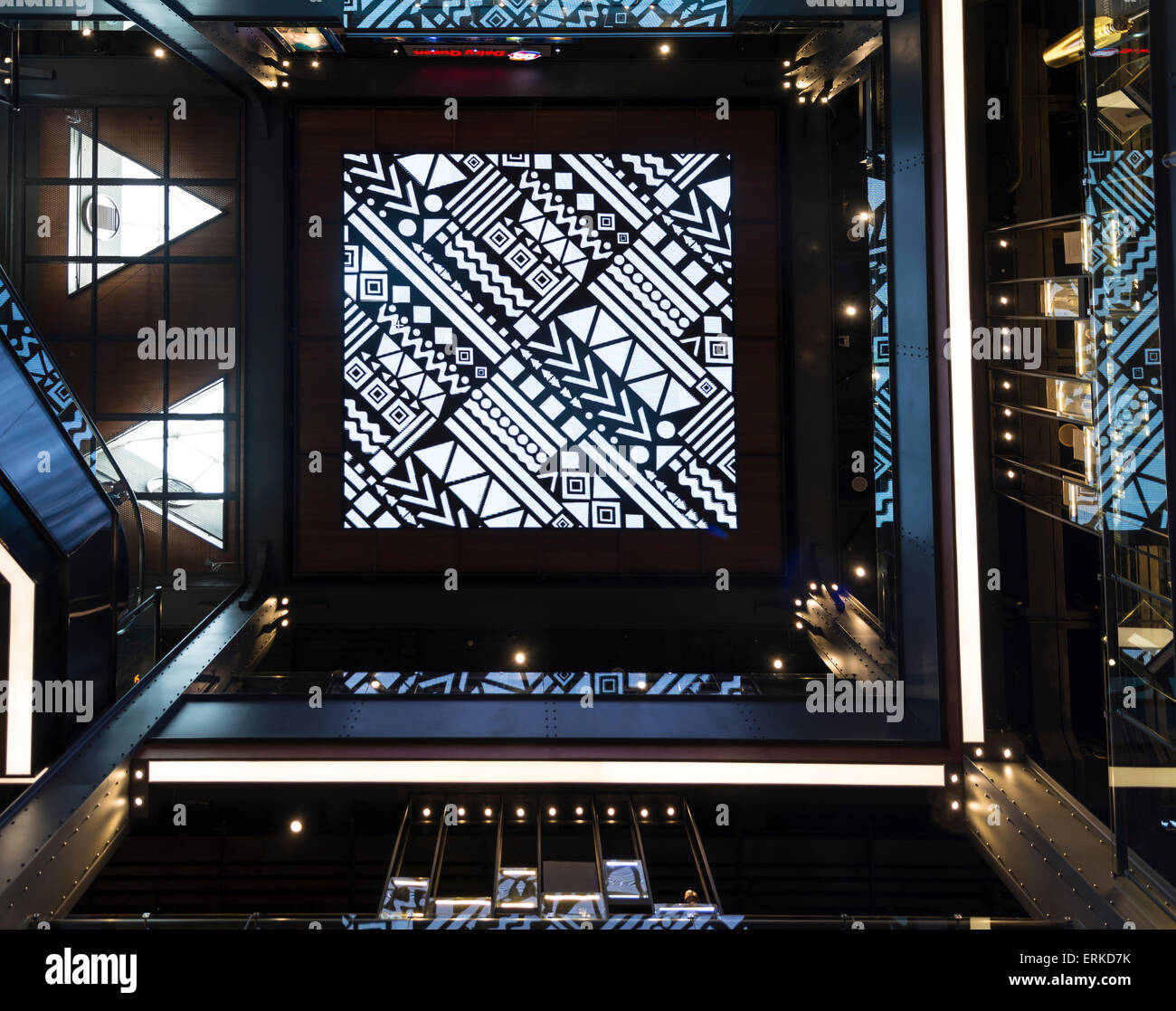 Decorative Ceiling In The Siam Center Modern Shopping Mall