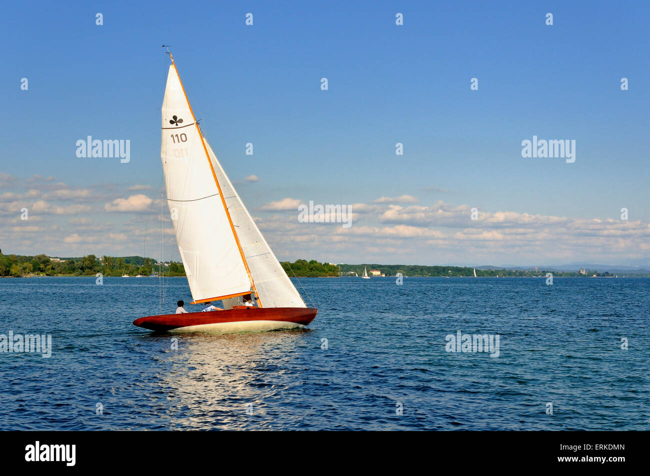 Sailboat on Lake Constance, Baden-Württemberg, Germany Stock Photo