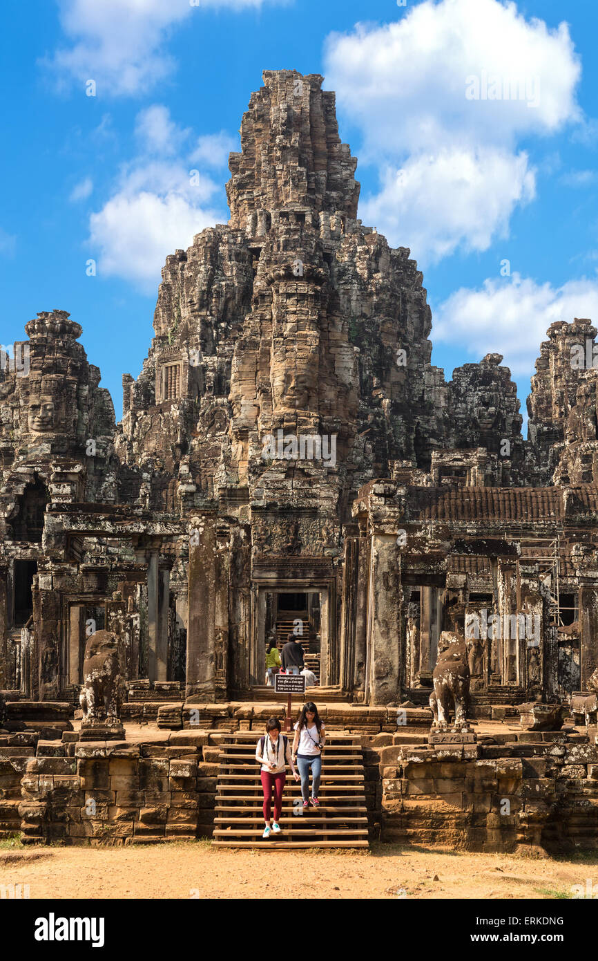 South entrance of the Bayon Temple, Gopuram, Angkor Thom, Siem Reap, Cambodia Stock Photo
