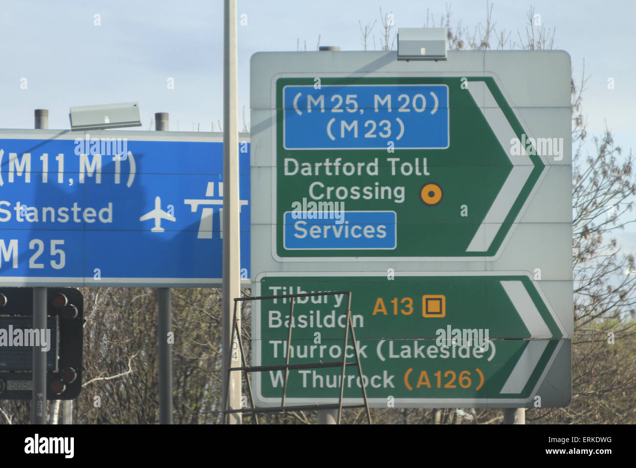 M25 M20 M23 M11 M1 motorway sign Stock Photo, Royalty Free Image ...