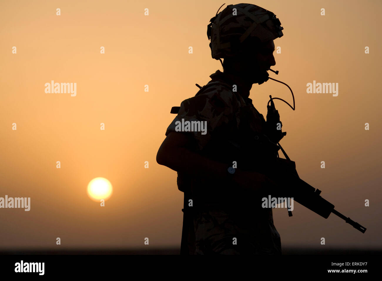 Members of the 1st Battalion Devonshire and Dorset Light Infantry on patrol near Basra, Southern Iraq. Credit: Gary Calton / eyevine For further information please contact eyevine tel: +44 (0) 20 8709 8709 e-mail: info@eyevine.com www.eyevine.com Credit: Gary Calton / eyevine For further information please contact eyevine tel: +44 (0) 20 8709 8709 e-mail: info@eyevine.com www.eyevine.com Stock Photo