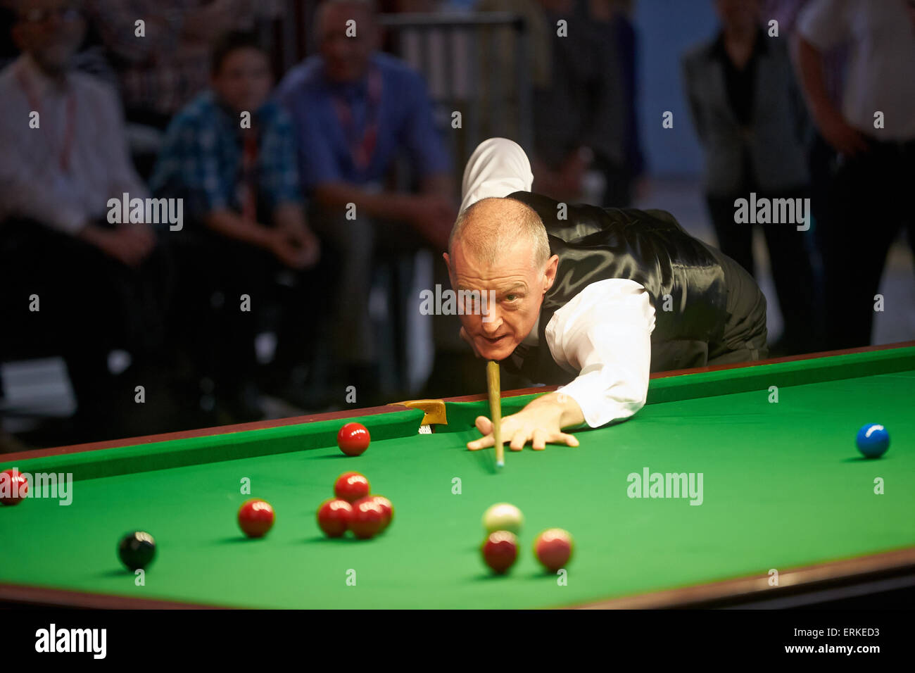 Snooker legend Steve Davis, exhibition match, Vallendar, Rhineland-Palatinate, Germany Stock Photo