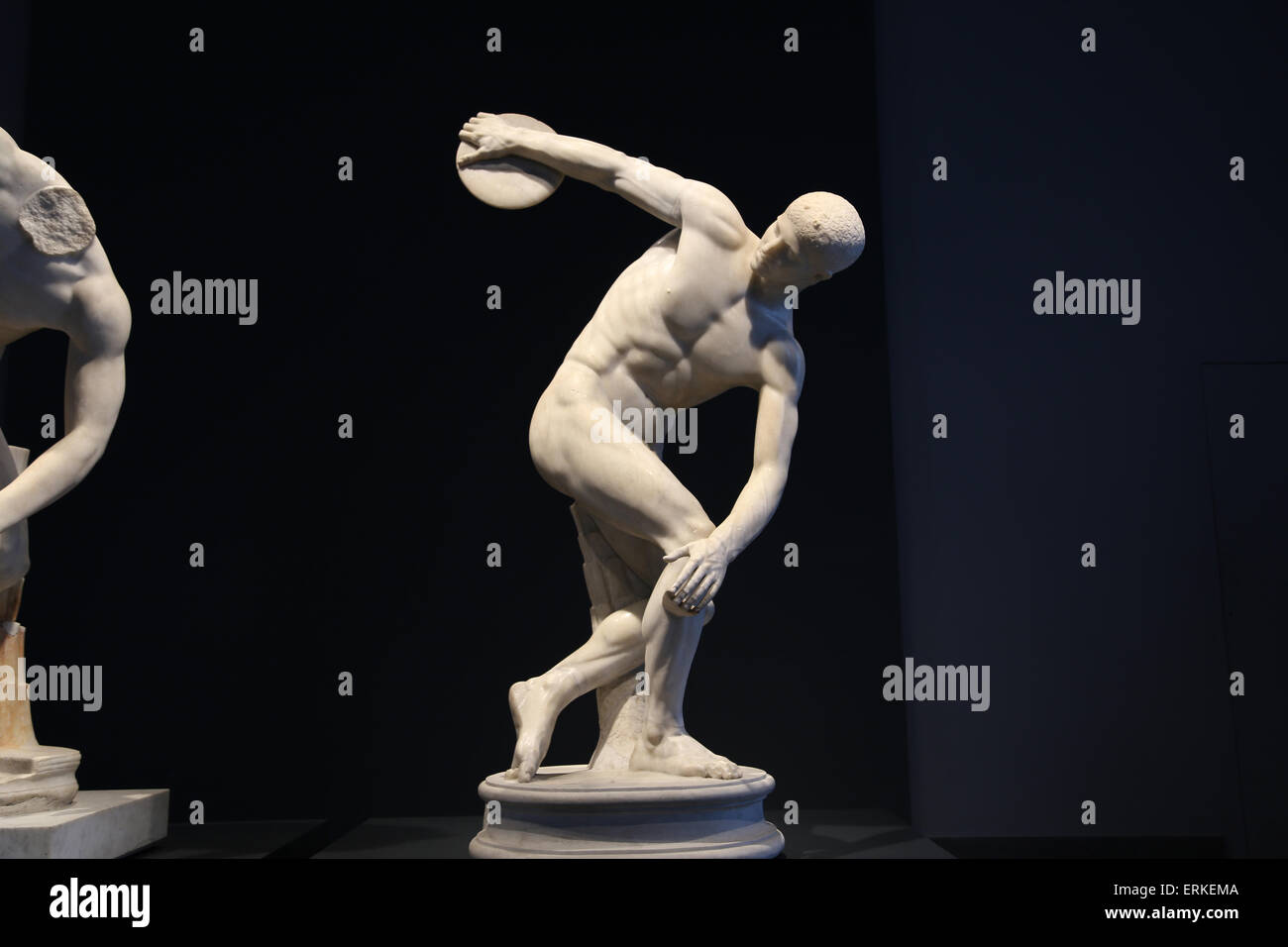 DIscobolus (Discus Thrower). Roman copy (2nd c AD) of an ancient Greek ...