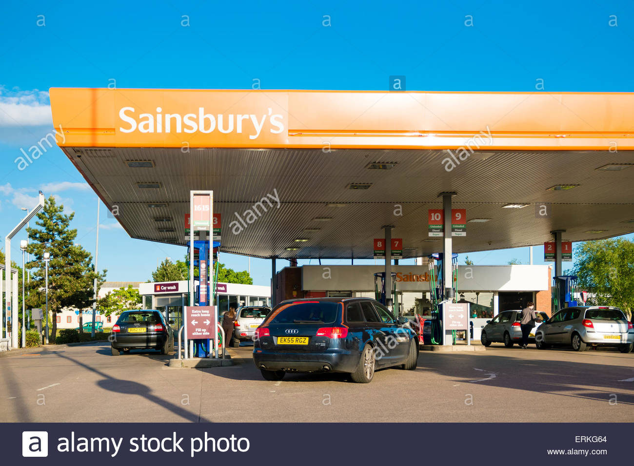 Sainsbury's Petrol Station Stock Photos & Sainsbury's Petrol Station